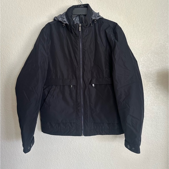 Massimo Dutti Concealed Hood Jacket With Pockets Sz L NWOT - Picture 3 of 8